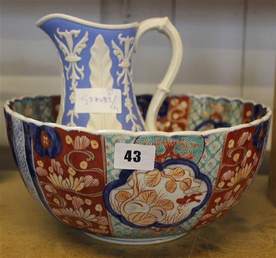 Imari bowl & jug